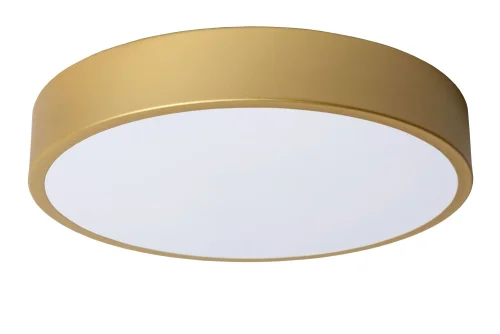 Светильник потолочный LED Unar 79185/30/02 Lucide белый 1 лампа, основание матовое золото латунь в стиле современный  фото 2