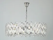 Люстра подвесная 10123+9/C Newport прозрачная на 12 ламп, основание хром в стиле американский современный 
